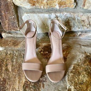 Kelly and Katie Nude High Heel Sandal Size 6